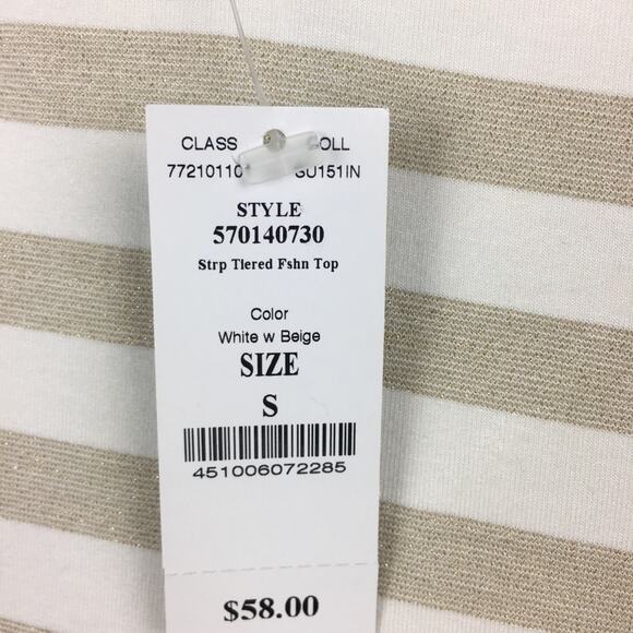 NWT White house Black Market stripe top size S - Picture 6 of 6